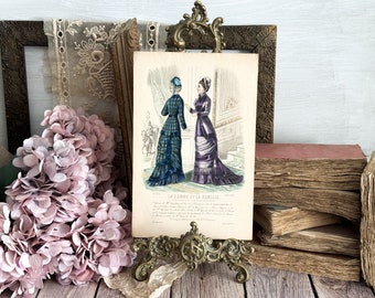 Antique French Fashion Print - 19th Century