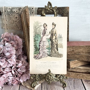Antique French Fashion Print - 19th Century
