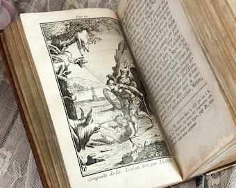 1810 Antique French Leather Bound Books - 19th Century - Mythology