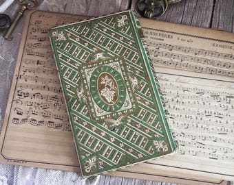 Antique French Romantic Gilded Book - 19th Century - Shabby Chic - Bookshelf Decor