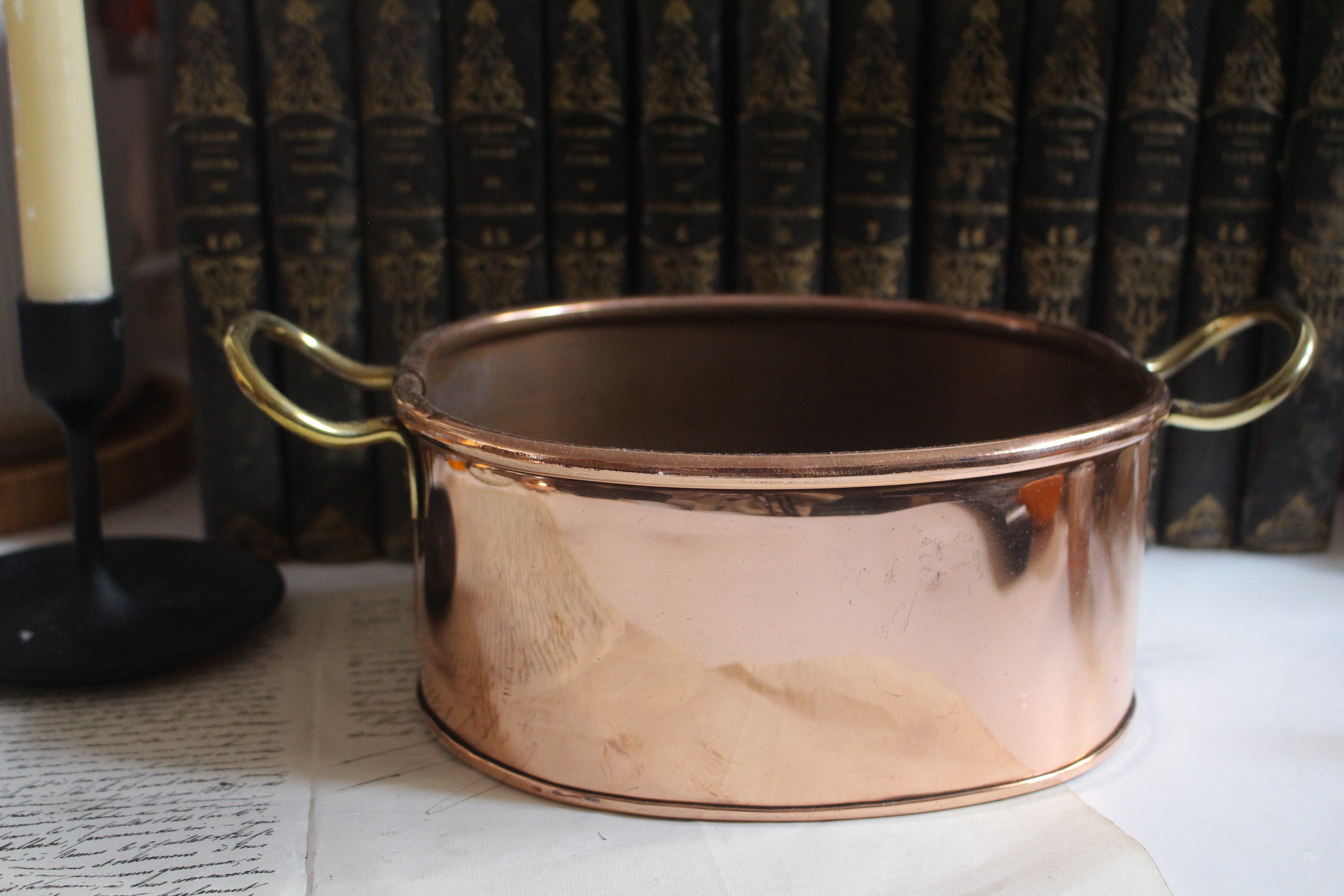 Vintage Petite Jardinière en Cuivre - Jardinière Décor de Ferme