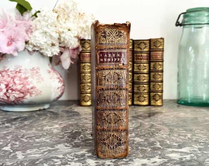 1699 Antique French Leather Bound Book - 17th Century