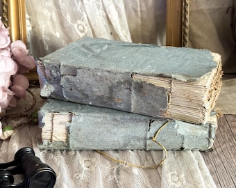 1779 French Paperback Book Set: Ruffled Rag Paper, 18th Century