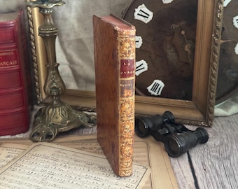 1775 Antique Leather Bound Book - 18th Century - Bookshelf Decor