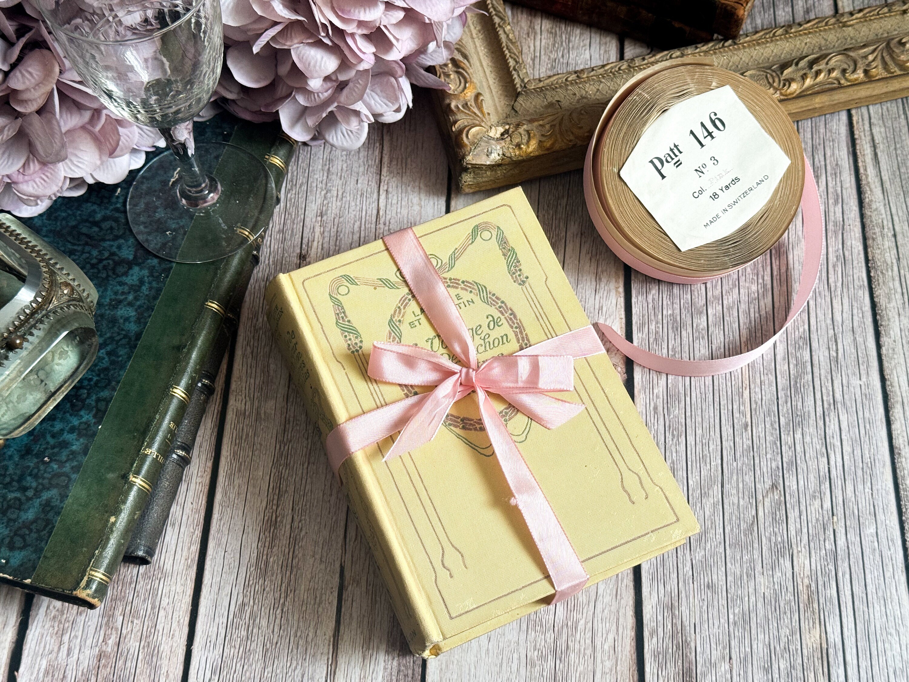 Shabby Pink Old French Book Set.