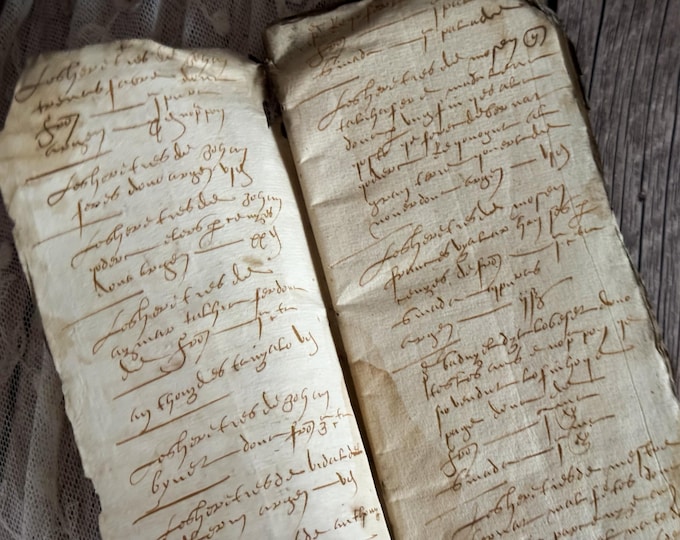 Antique French Handwritten Documents - 17th Century
