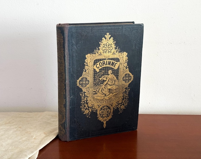 Antique French Gilded Book - 19th Century - Corrine ou l'Italie