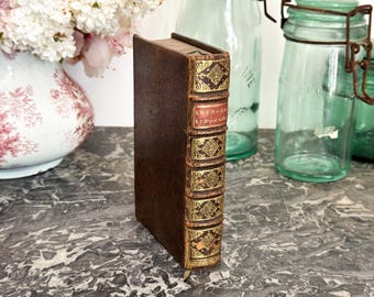 1693 Antique French Leather Bound Book - 17th Century