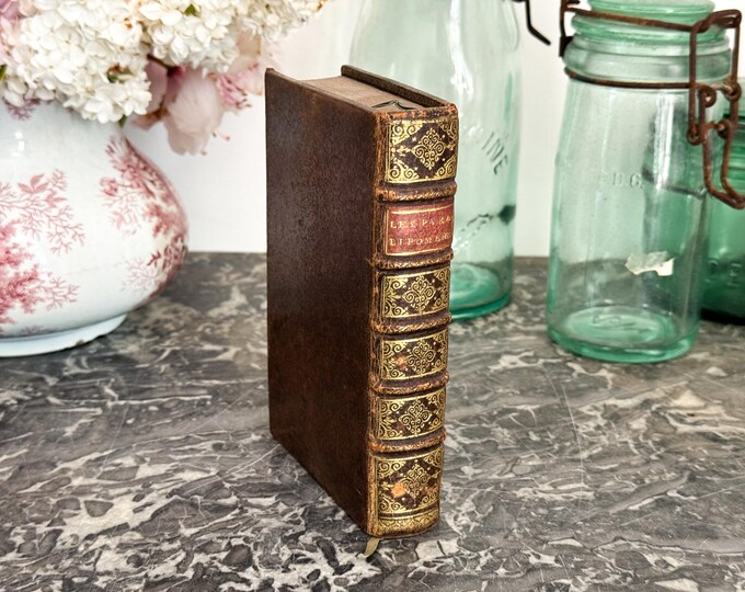 1693 Antique French Leather Bound Book - 17th Century