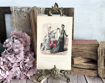 Antique French Fashion Print - 19th Century