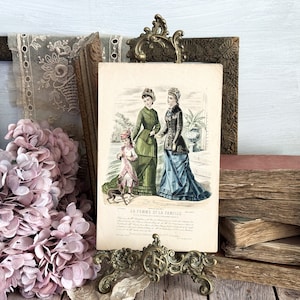 Antique French Fashion Print - 19th Century