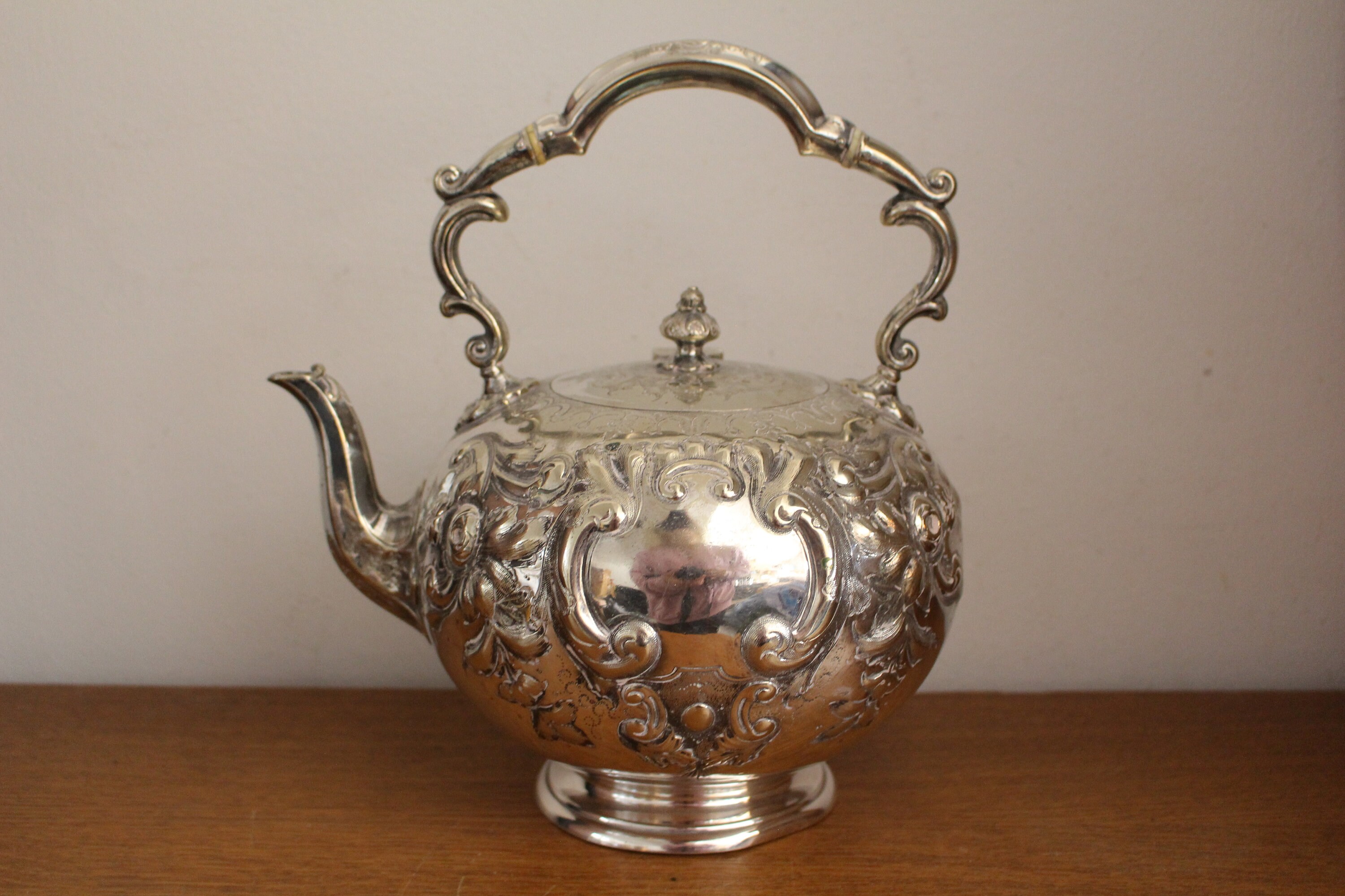 Ancienne Bouilloire Plaquée Argent Anglais - Martin, Hall & Co