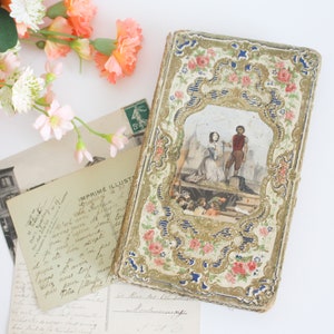 Antique French Romantic Gilt Book - 19th Century - Shabby Chic - Gilded Book