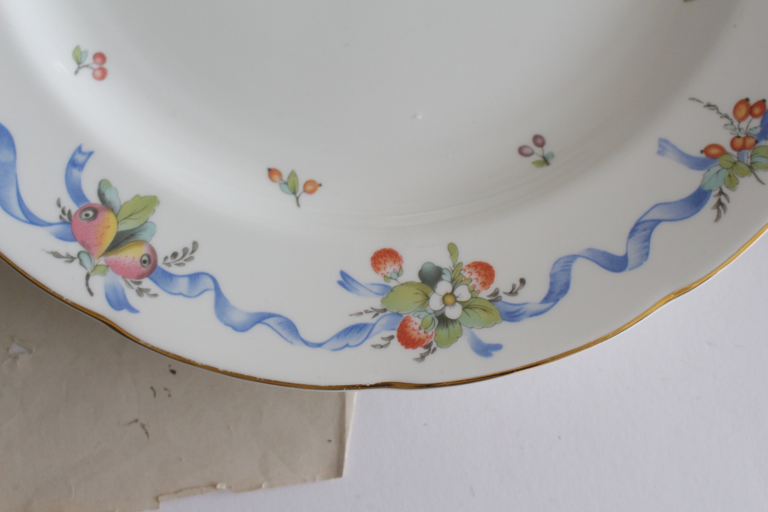 Set of 5 Vintage Wedgwood Dinner Plates Williamsburg Ribbon Etsy