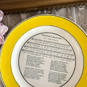 Vintage French Ironstone Dessert Plate - Decorative Plate - Creil Montereau