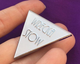 Wrecka Stow Chrome Enamel Pin Badge - Prince Fan Tribute - Under The Cherry Moon