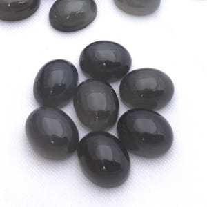 Gray Moonstone Oval Cabochon 8x6, 9x7, 10x8MM, Fine Plain Polished, Indian Moonstone, for Fine Jewelry Collection. Price  by Each Piece.
