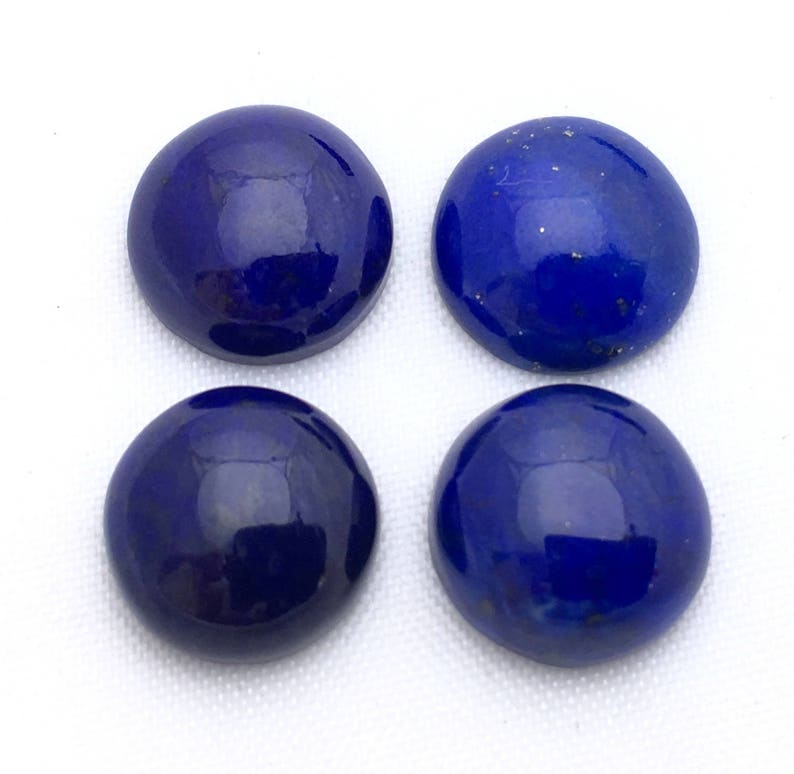 Natural Lapis Lazuli Cabochon, Ink Blue Gemstone (11MM) image 5