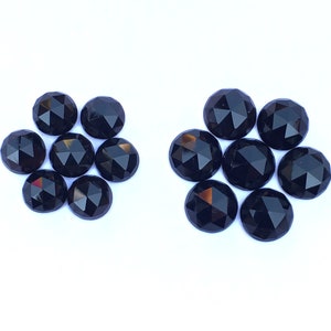 Zwarte onyx roos geslepen edelsteen: fijne sieradensteen (4 MM, 5 MM, 6 MM)