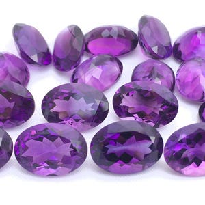 SALE African Amethyst Faceted Oval 14x10MM / February Birthstone / Dark Purple Color / African Origin / Fine Quality / Price per piece.