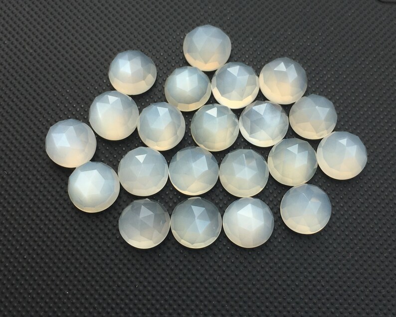 SALE White Moonstone 6MM 7MM 8MM 10MM Rose Cut Round - Etsy