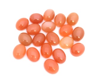 Peach Moonstone Oval Cabochon: Fine Quality Indian Gemstone