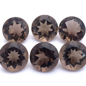 Sale Smoky Quartz Faceted Round 10 MM, fine polished /Quartz/ Quartz enfumé/ rauch Quartz/ Natural Gemstones, for Fine Jewelry Collection.