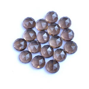 SALE Smoky Quartz Rose Cut Round Cabochon 4MM, 5MM, 6MM, fine polished/Quartz/ Quartz enfumé/ for Fine Jewelry Collection, Price Per Piece