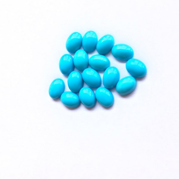 Natural Turquoise Oval Cabochon 6x4MM, 7x5MM, 8x6MM, Super Quality/sleeping Beauty-Farbe/Blue Turquoise for Fine Jewelry Collection.