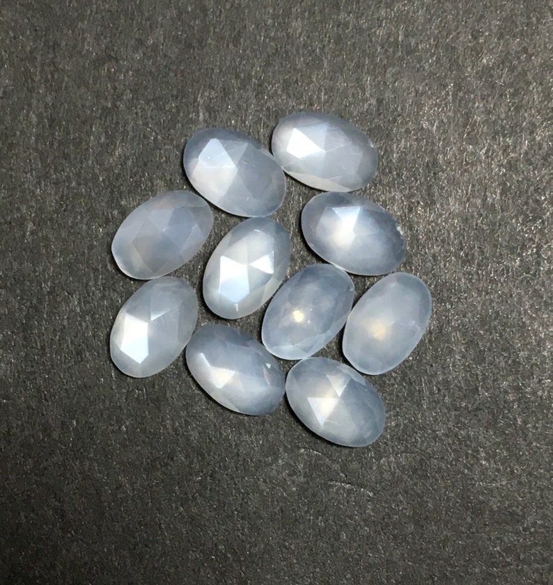 White Moonstone Rose Cut Oval 6x4mm 7x5mm / White Moonstone Etsy