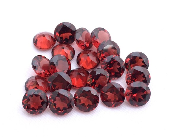 Natural Garnet Faceted Round 6MM 7MM 8MM Fine Quality Red Garnet for Fine Jewelry Collection January Birthstone Price per Piece. Etsy Israel