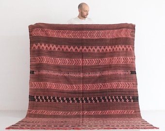 Moroccan rug - Kilim - 5.4x8.5feet / 165x260cm