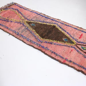 Delivery Duty Paid - Vintage Moroccan Runner Rug: Boujad Berber Hallway Rug, 3.1x7.7ft / 95x235cm