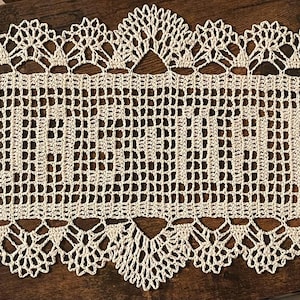 Heirloom Name Doily (one of a kind lace)