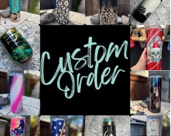 Custom Order Epoxy Resin Tumbler: Personalized Stainless Steel Cup