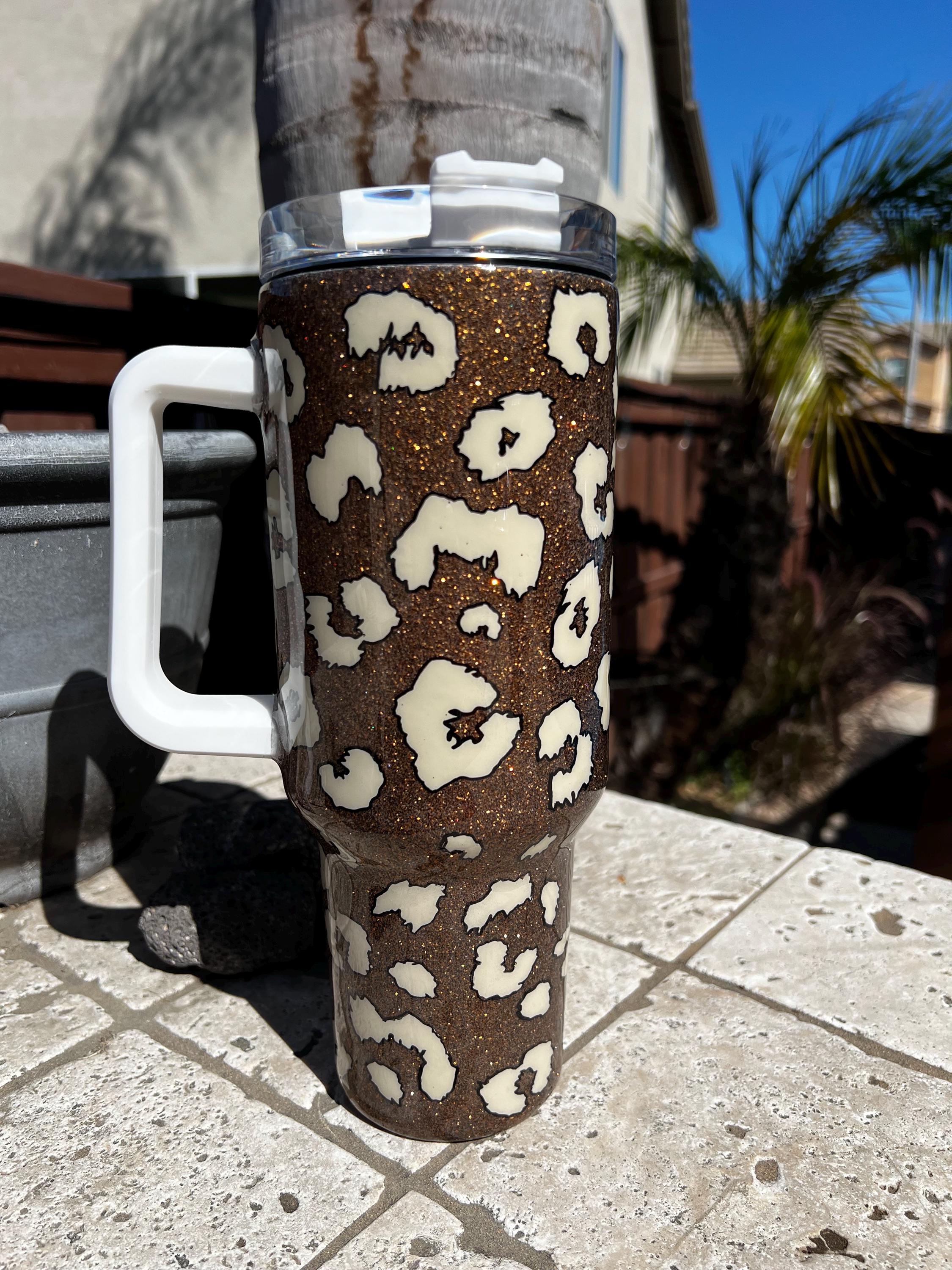 Mug Cheetah Print Yeti Black Cheetah Print Tumbler – Pretty Little