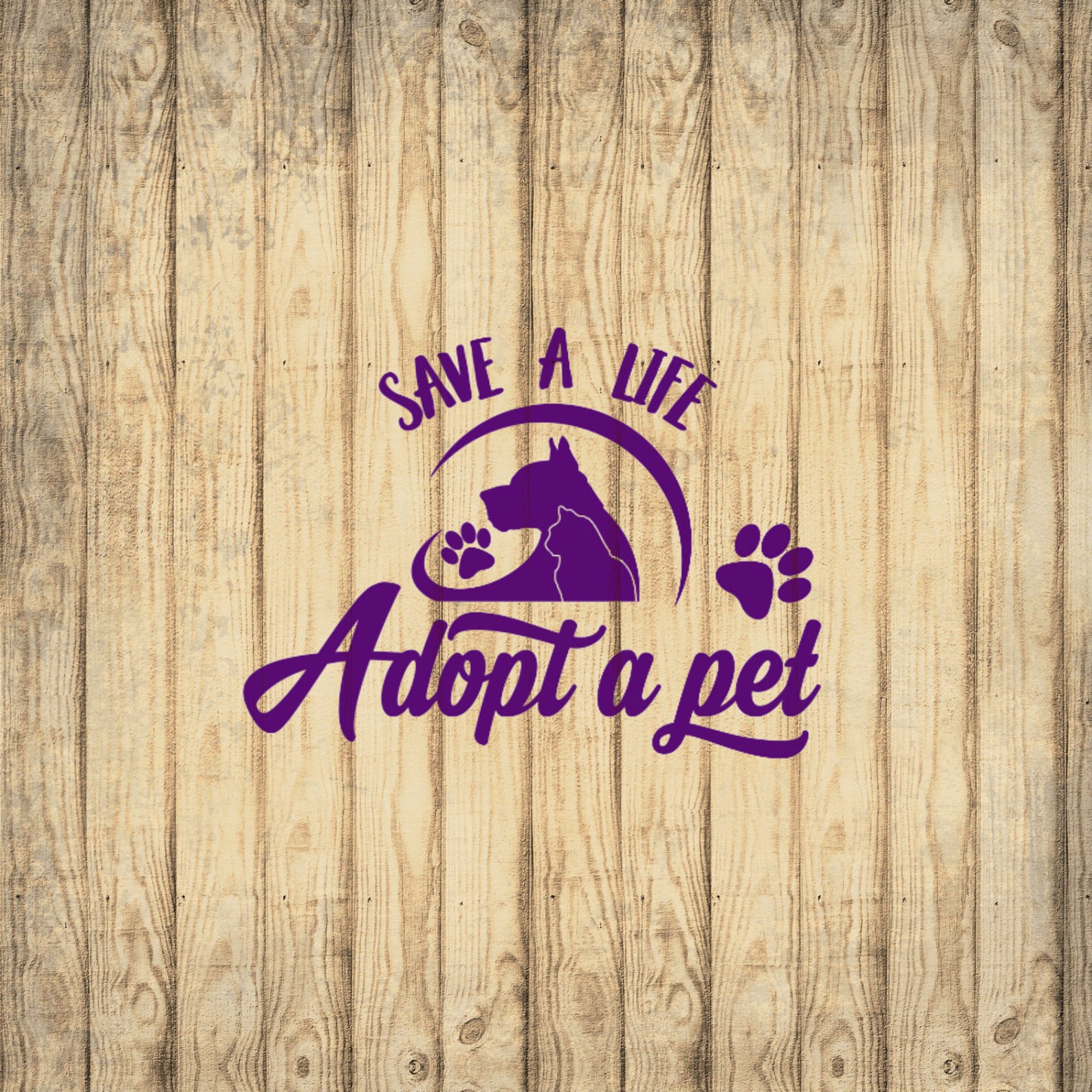 Save A Life Adopt A Pet Decal Pet Car Decal Adopt Window | Etsy