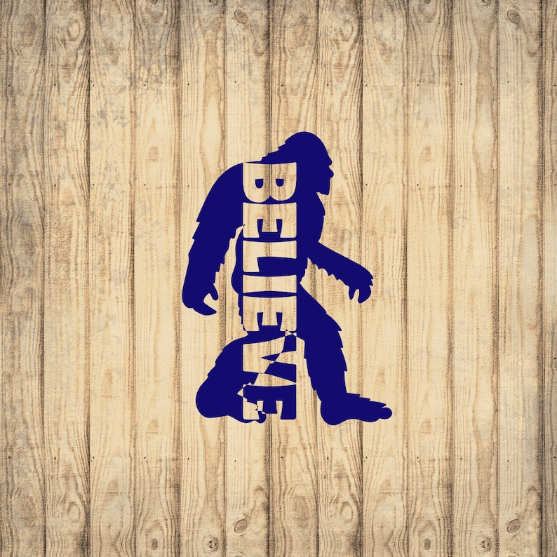Bigfoot Believe Decal Bigfoot Car Decal Sasquatch Window Etsy