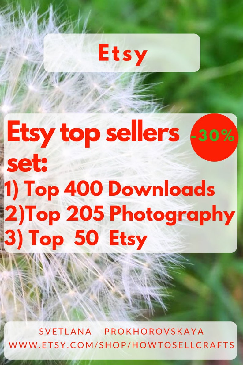 Etsy top sellers. Top selling shops 3 pdf files downloads Etsy
