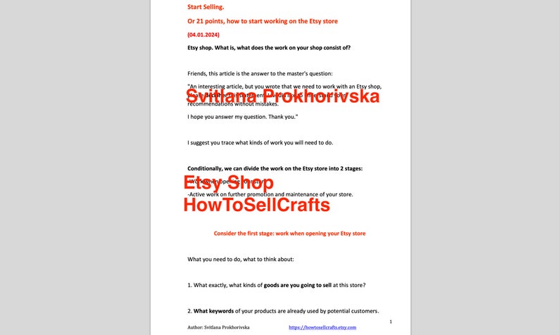 How to set up an Etsy shop - 21 point