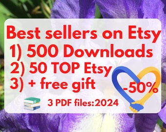 Setje Etsy-bestsellers voor 2024. Etsy-topverkopers, digitale bestsellers, digitale bestsellers. Set van 3 pdf-bestanden