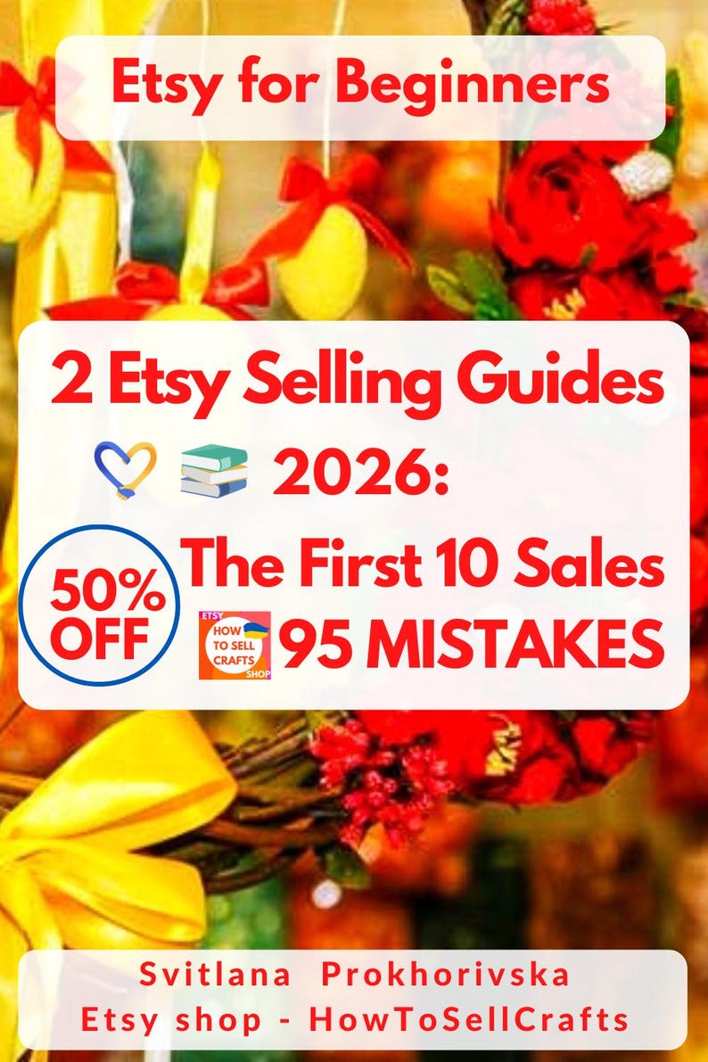 Sell on Etsy 2 eBooks 2026: First 10 Sales & 95 Mistakes (2 PDF eBooks)