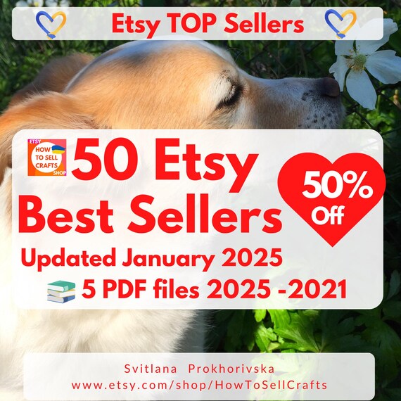 Best selling items, best sellers, top sellers on Etsy 2025 -2021. Etsy TOP sellers, 50 Etsy Best Sellers, Etsy Best selling items  5 PDF set