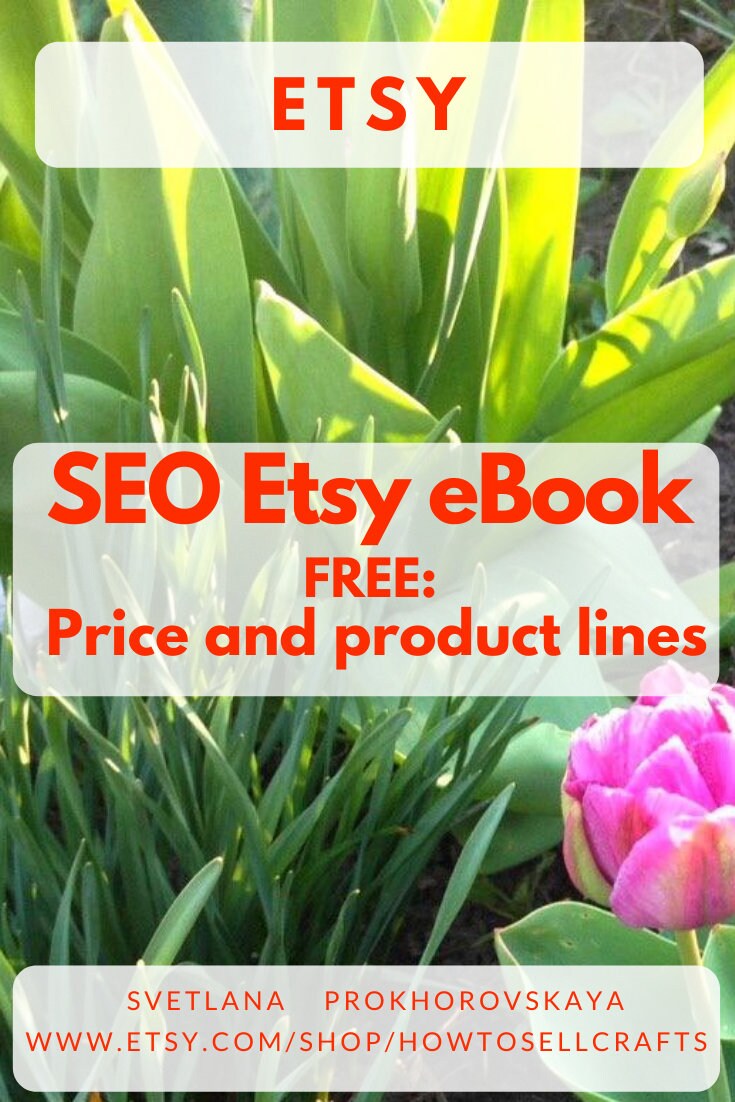 SEO Etsy ebook 2020 and gift Price and product lines on Etsy Etsy
