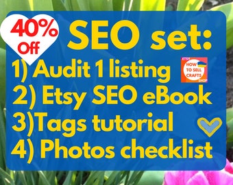 Sell on Etsy with Etsy SEO Help: 1 Etsy Listing Audit, New Etsy Keywords,  3 Etsy SEO Guides 2026 (PDF)