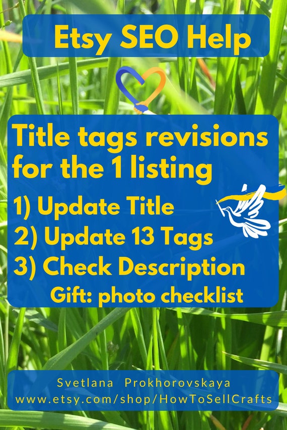 Etsy Tags and Titles SEO Help for the 1 Listing Etsy