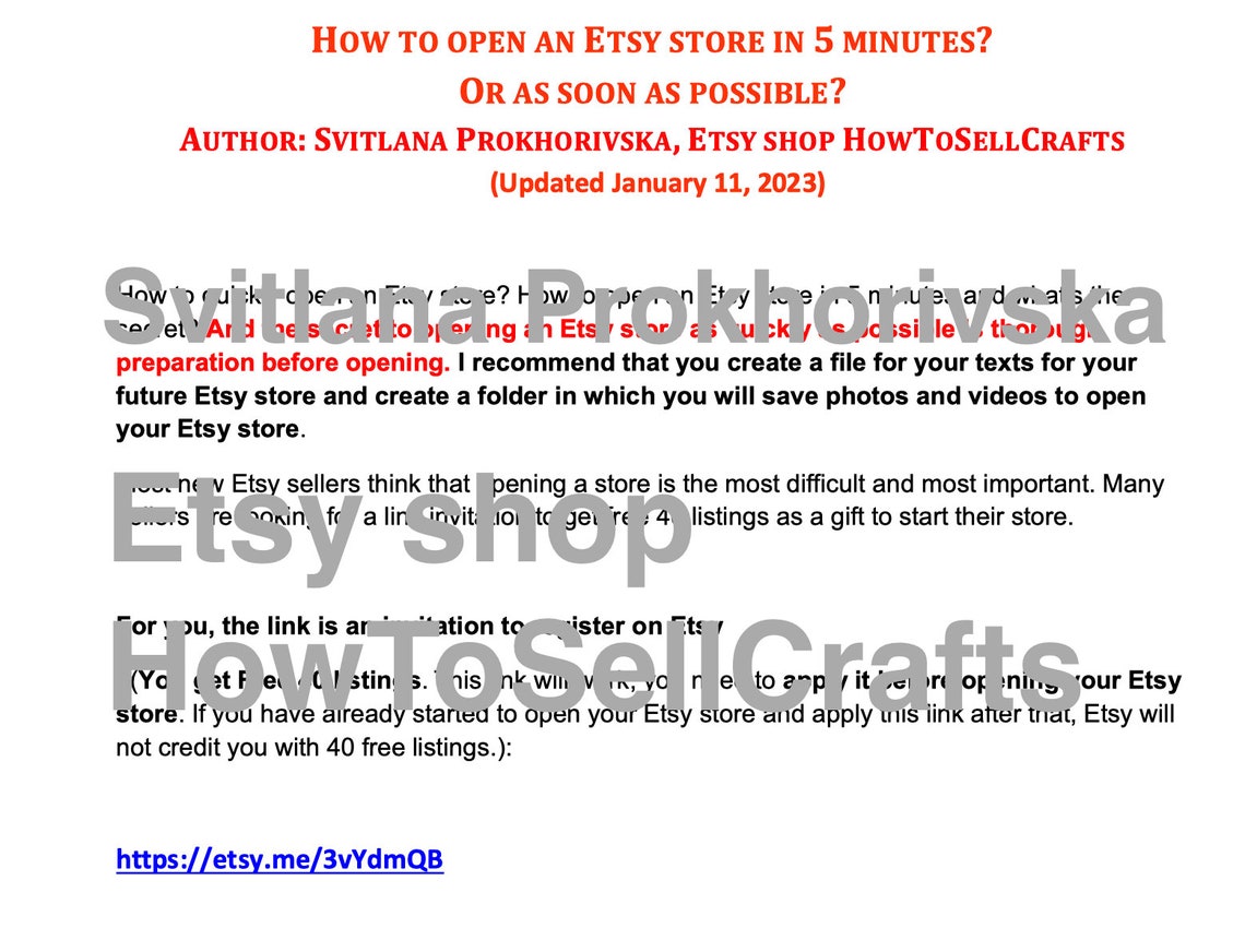 Sell on Etsy. How to Start an Etsy Shop Free 40 Listings and Etsy UK