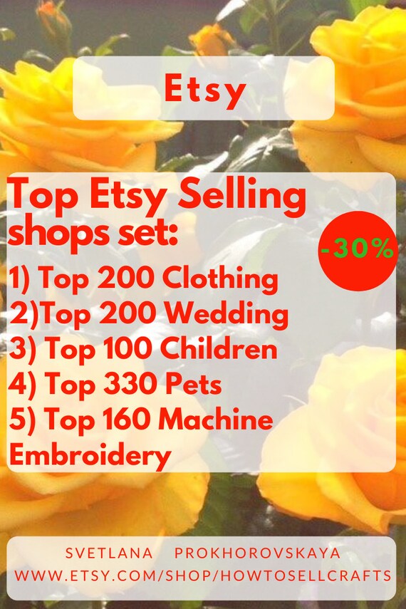 TOP selling Etsy shops. 5 pdf files clothing wedding Etsy