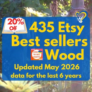Best sellers, Best selling Wood items on Etsy PDF list.  435 Top sellers 2026