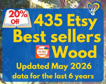 Best sellers, Best selling Wood items on Etsy PDF list.  435 Top sellers 2026